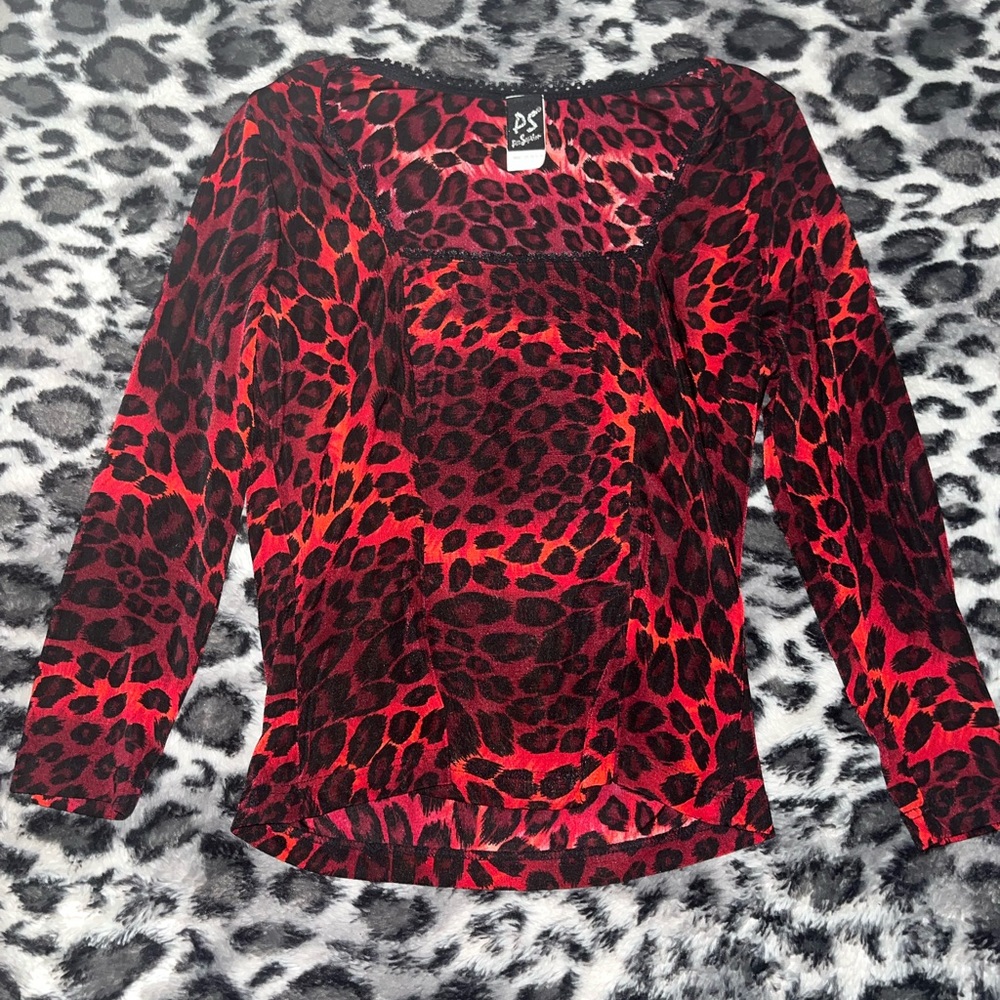 90s leopard print top